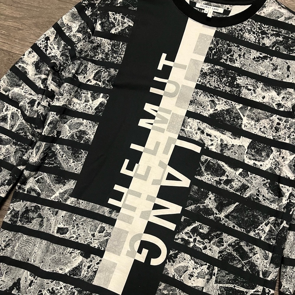 Helmut Lang Monochrome Striped Crewneck Sweater image 3